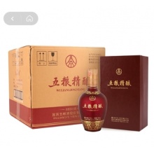 五粮精酿 中国红 普装版五粮液股份公司出品 五粮精酿 浓香型白酒 52度500ml*6瓶 整箱装 普装版 印花中国红皮盒整箱