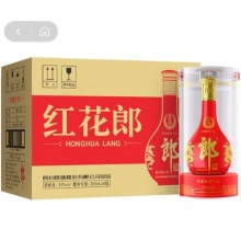红花郎15 整箱装郎酒 红花郎十五(15) 陈酿 53度 整箱装 高度白酒500ml*6瓶 酱香型